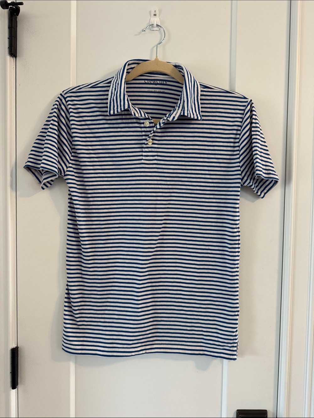 Crewcuts Navy and White Striped Polo